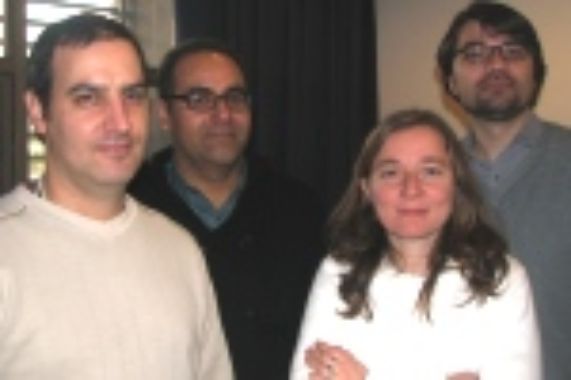 Profesores Laureano Checa, Claudio Salinas, Claudia Lagos y Cristián Cabalín