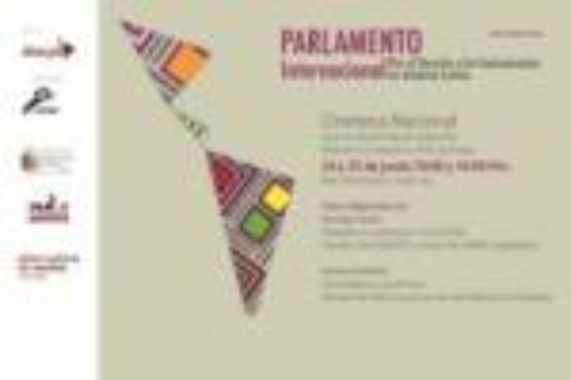 Afiche del ¿Parlamento Internacional Indígena por el Derecho a la Comunicación en América Latina¿